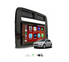 Kit Multimídia Punto 2008 / 2012 Mold Black Piano 7 Pol Android Carplay 2/32GB - 701KC First Option