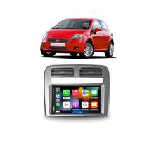 Kit Multimídia Punto 2008 / 2012 Mold Prata 7 Pol CarPlay AndroidAuto - FirstOption 8100
