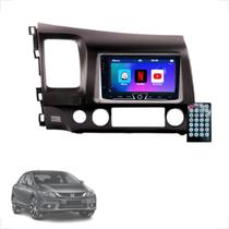 Kit Multimidia Rádio MP5 2 Din 7 Polegadas + Moldura Civic 2007 2008 2009 2010 2011