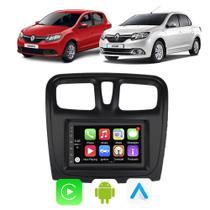 Kit Multimidia Sandero Logan 2015 16 17 18 19 20 21 22 23 24 7" CarPlay Android Auto Bluetooth Tv Online