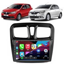 Kit Multimídia Sandero Logan 2015 / 2023 9 Pol CarPlay AndroidAuto USB Bt Radio - Roadstar