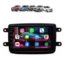 Kit Multimídia Sandero Logan 2015 / 2024 7 Pol CarPlay AndroidAuto USB Bt FM 708BR Roadstar