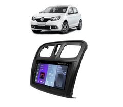 Kit Multimídia Sandero Logan 2015 / 2024 Intense Expression Android 9 Pol 2/32Gb Carplay - Vision 8990CP