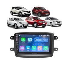 Kit Multimídia Sandero Logan Expression 11 / 14 7 Pol CarPlay AndroidAuto USB Bt - 7810HCPAA FirstOption