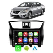 Kit Multimidia Sentra 2014 15 16 17 18 19 2020 Gps 9" CarPlay Android Auto Tv Online GPS Intgrado