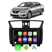 Kit Multimidia Sentra 2014 15 16 17 18 19 2020 Gps 9" CarPlay Android Auto Tv Online GPS Intgrado