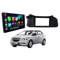 Kit Multimídia Slim 9 Carplay Android USB Moldura 9 Preta Onix 2012 a 2018