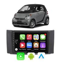 Kit Multimidia Smart Fortwo 2011 12 13 14 15 9" Android Auto CarPlay Google Assistente Tv Online Bluetooth