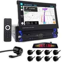 Kit Multimídia Tela Retrátil + Câmera Ré + Sensor 8 Pontos Preto Corolla 2008 2009 2010 2011 2012 Carplay Kit Multimídia Tela Retrátil + Câmera Ré + Sensor 8 Pontos Preto Corolla 2008 2009 2010 2011 2012 Carplay