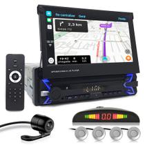 Kit Multimídia Tela Retrátil + Câmera Ré + Sensor Ré Prata UP 2014 2015 Espelhamento Kit Multimídia Tela Retrátil + Câmera Ré + Sensor Ré Prata UP 2014 2015 Espelhamento