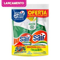 Kit multiuso orgânico cozinha gatilho 500ml + sachê 500ml saif