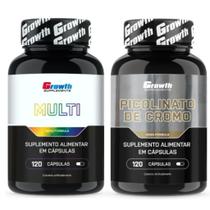 Kit Multivitaminico 120 Caps + Cromo Picolinato 120 Caps Growth Kit Multivitaminico 120 Caps + Cromo Picolinato 120 Caps Growth