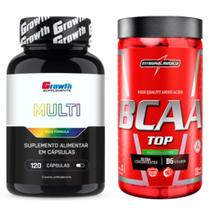 Kit Multivitaminico 120 Caps Growth + Bcaa Top 120 Caps Integral