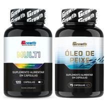 Kit Multivitaminico 120 Caps + Omega 3 75 Caps Growth