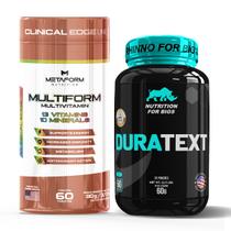 Kit Multivitamínico 60 Tabletes Metaform + Pré Hormonal Duratext 60 Tabletes Nutrition For Bigs