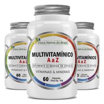 Kit Multivitaminico A-Z Combo 3x 60 Capsulas Cada - Flora Nativa