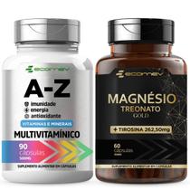 Kit Multivitaminico Az 22 Vitaminas Magnesio Treonato L Tirosina Ecomev