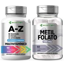 Kit Multivitaminico Az 22 Vitaminas Metilfolato 1000mcg Ecomev Kit Multivitaminico Az 22 Vitaminas Metilfolato 1000mcg Ecomev