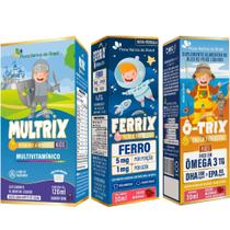 KIT Multrix + Ferrix + Ô-Trix - Flora Nativa Sabor: Uva + Morango KIT Multrix + Ferrix + Ô-Trix - Flora Nativa Sabor: Uva + Morango