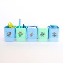 Kit Mundo da Lua Dello com 05 Porta Objetos Kit Mundo da Lua Dello com 05 Porta Objetos