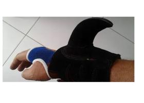 Kit Munhequeira Elástica + Luva De Couro Profissional de Vaquejada