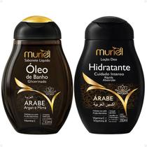 Kit Muriel Árabe: Óleo De Banho 230ml e Loção Deo Hidratante 200ml Kit Muriel Árabe: Óleo De Banho 230ml e Loção Deo Hidratante 200ml