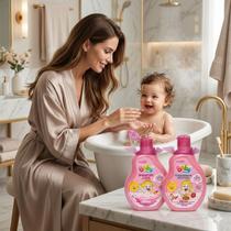 Kit Muriel Baby Camomila e Aloe Vera Shampoo Condicionador 100ml Pink Kit Muriel Baby Camomila e Aloe Vera Shampoo Condicionador 100ml Pink