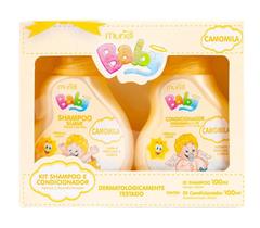 Kit muriel baby shampoo e condicionador camomila suave 100ml hidrata e perfuma