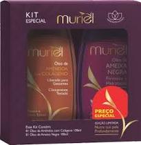 Kit Muriel Óleo Corporal Amêndoas 100 ml e Óleo Corporal Ameixa Negra 100 ml