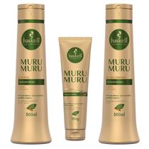 Kit Murumuru Haskell Shampoo e Condicionador 500ml + Leave in Polpa em Creme 150g Nutrição Intensa