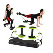 Kit Musculação Exercícios Elástico + Roda Original MBfit