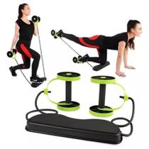 Kit musculação fitness completo academia em casa elástico roda abdominal extensor para braços e pernas Aparelho Para Ginástica Portátil