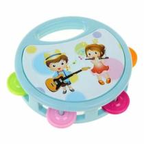 Kit Musical Infantil Baby Com Pandeiro Colorido e Chocalho