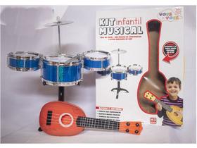 Kit Musical Infantil c/Bateria e Violão Toys & Toys