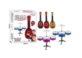 Kit Musical Infantil com Bateria e Violão Toys