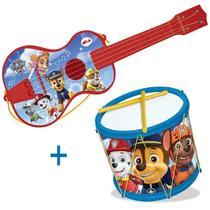 Kit Musical Infantil Oficial Patrulha Canina Bumbo e Violão