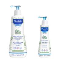 Kit Mustela Bebê Hydra Bebe Loção Hidratante mais Gel Dermo Lavante Suave Cabelo e Corpo