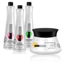 Kit Mutari Black Mult Cachos Hidratação 4 Itens Nutrição Pra Cabelos Difíceis D Controlar Ressecados