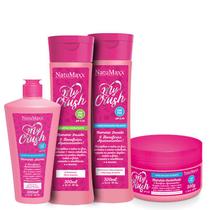 Kit My Crush - Shampoo 300ml + Condicionador 300ml + Máscara 300g + Leave in 300 ml NatuMaxx