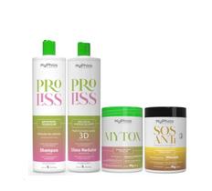 Kit Myphios Escova Progressiva Realinhamento 3D ProLiss 2x1L MYTOX 1Kg SOS 1K
