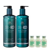 Kit N.P.P.E SH-RD - Shampoo 500ml + Condicionador de 500ml + Ampolas miracle (3 Unidades)