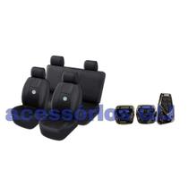 kit n3 automotivo capa banco couro+acessórios p saveiro