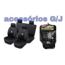 kit n5 automotivo capa banco couro+acessórios p gol