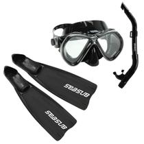 Kit Nadadeira Snorkel E Máscara Fun Dive, Mergulho Apneia