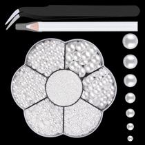 Kit Nail Art Pearl Belleboost Flat-Back White 2400 unidades