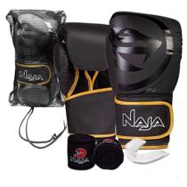 Kit Naja Luva Boxe Bandagem Protetor Bucal Kit Completo