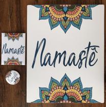 Kit "Namastê Mandala" contém Pôster, Imã e Botton - Bora Ter Consciência