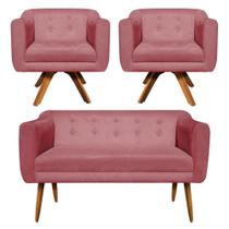 Kit Namoradeira 2 Lugares E 2 Poltronas Julia Rose