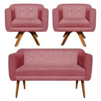 Kit Namoradeira 2 Lugares E 2 Poltronas Julia Rose