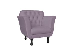 Kit Namoradeira + 2 Poltronas Decorativa Dália Suede Rosê Pés Madeira Ms Decor